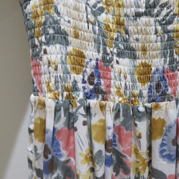 BALTIC BORN Marta Smocked Midi Dress in Multi Floral Cottage Boho Trad Wife XL - Picture 7 of 14